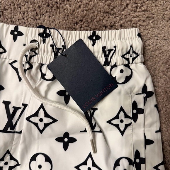 Louis Vuitton Monogram Black and White Swim Trunks - Picture 4 of 5